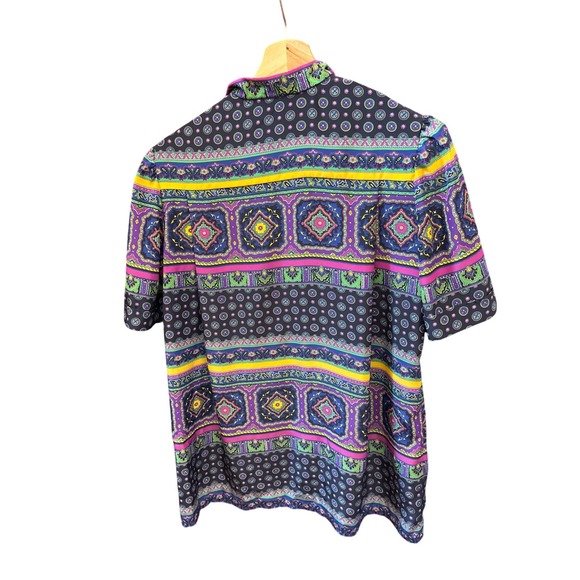 Vintage Balenciaga Pour Kuwait Airways Blouse Ornate Geometric Maximalist Rare - Picture 4 of 5